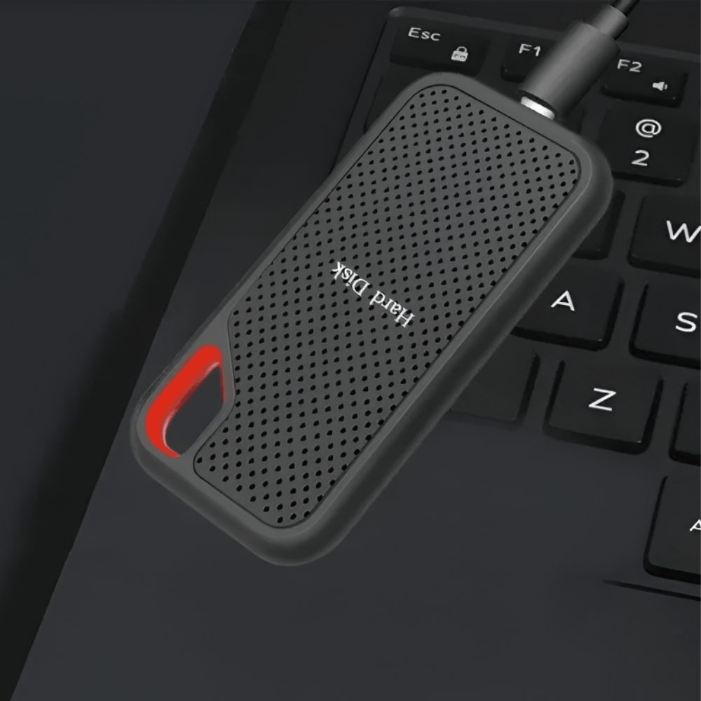 External SSD Portable Hard Drive with High Speed USB Data Transfer and Compact Build