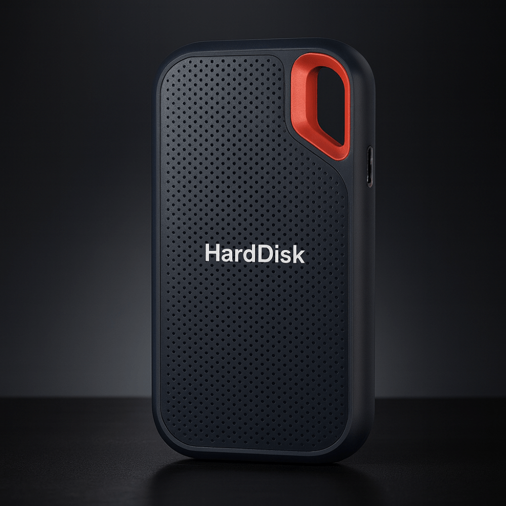 External SSD Portable Hard Drive with High Speed USB Data Transfer and Compact Build