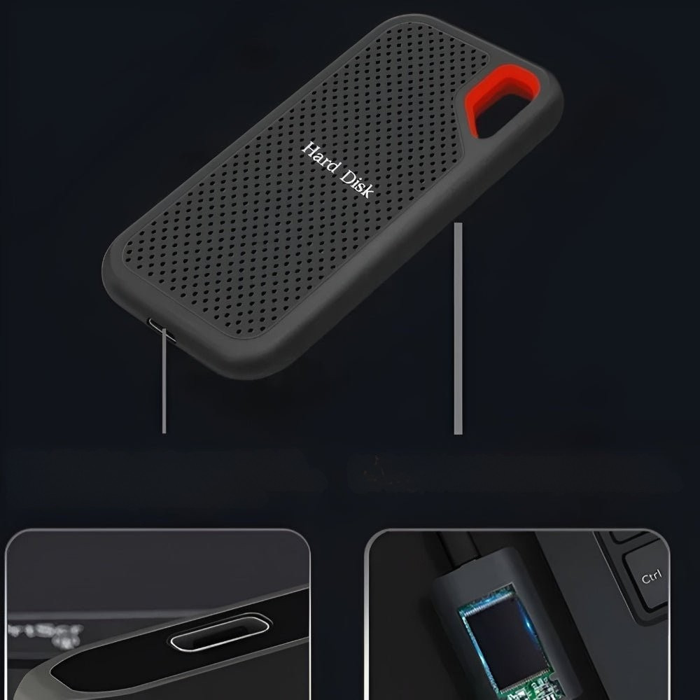 External SSD Portable Hard Drive with High Speed USB Data Transfer and Compact Build