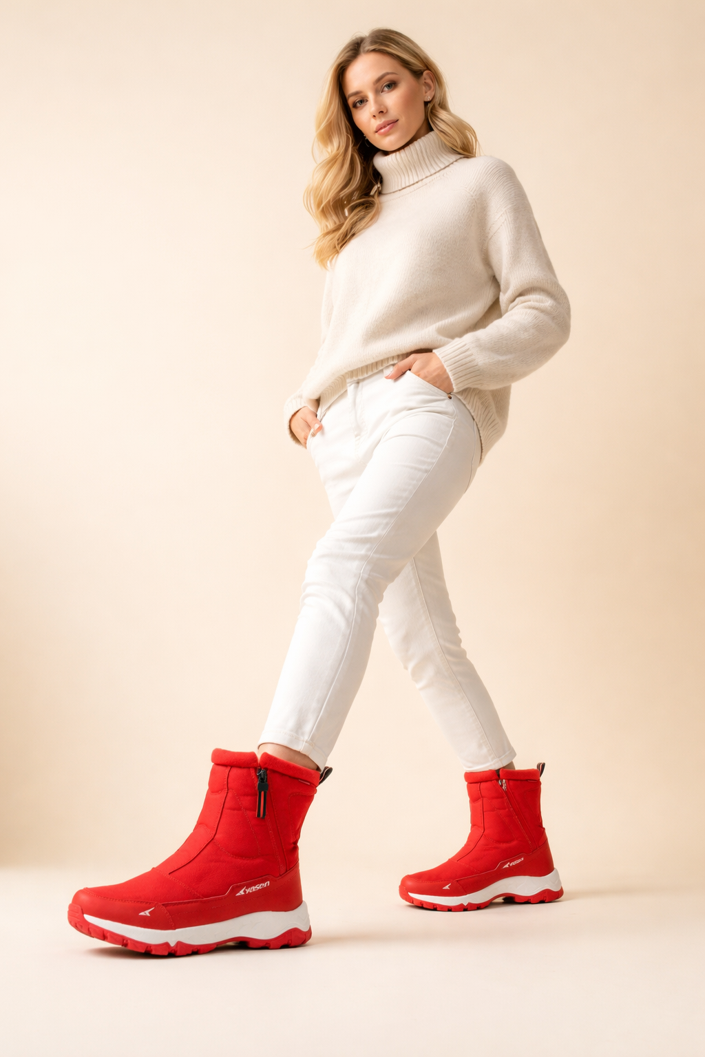 Snow Boots Winter Warm Non Slip for Women with Waterproof Upper and Velvety Lining