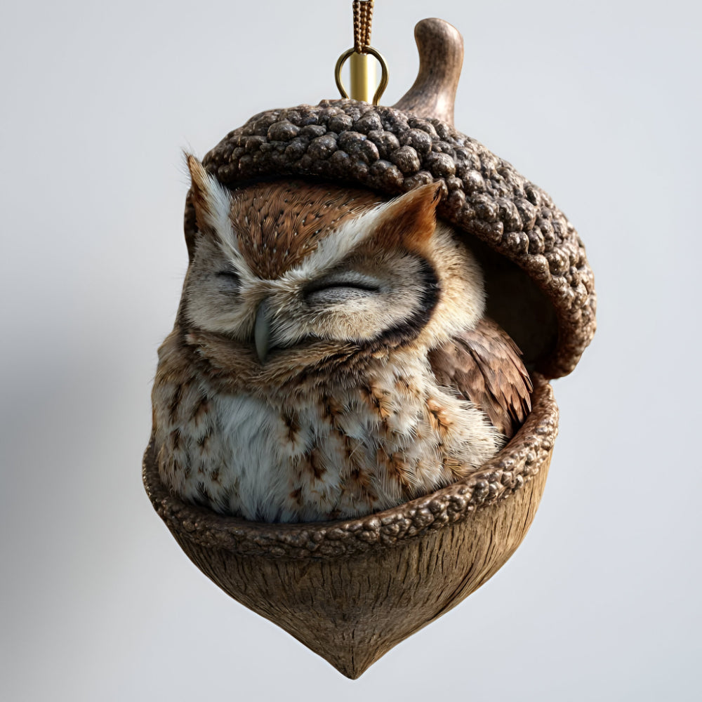 Christmas Ornaments Forest Animal Acorn Tree Decorations with Hanging Figures