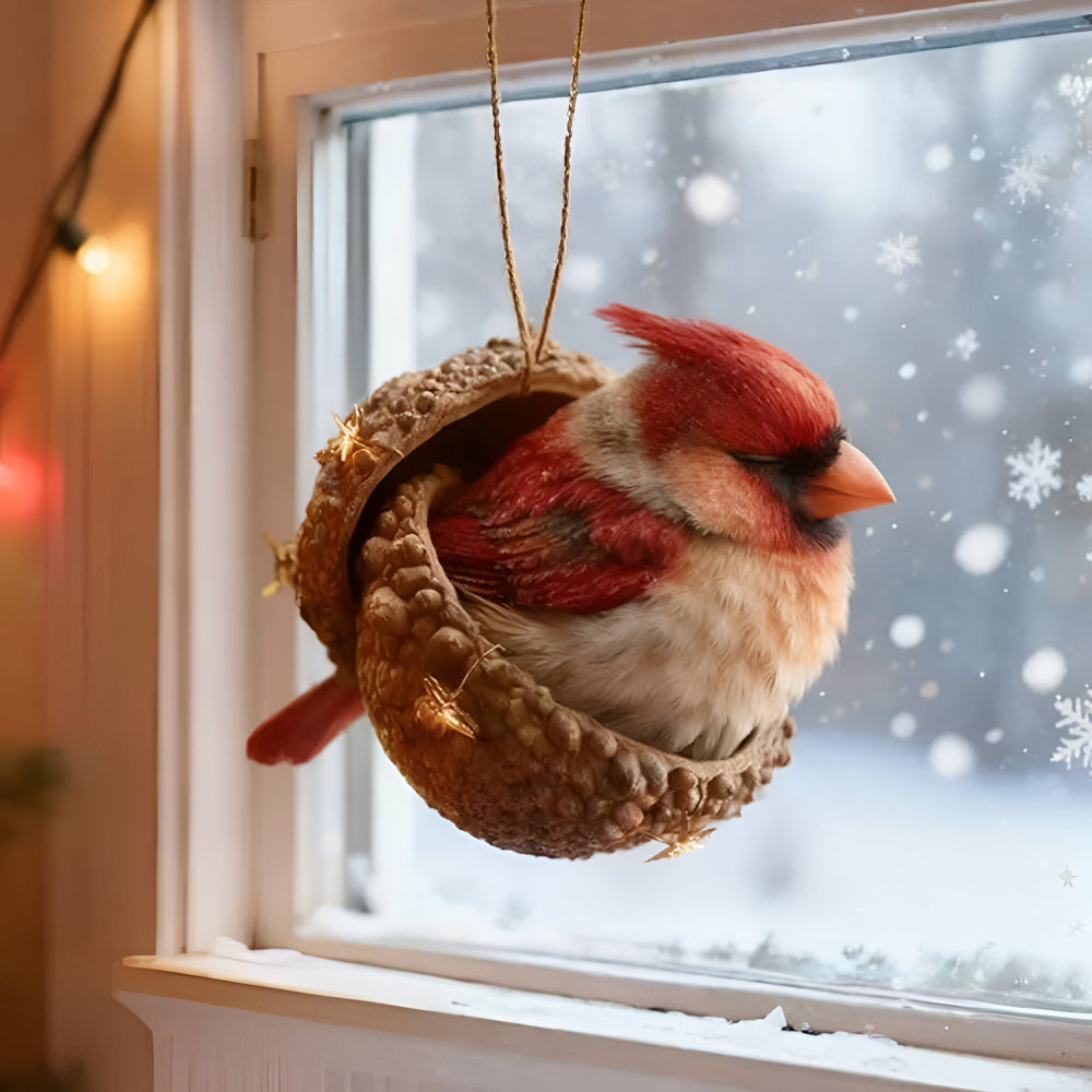 Christmas Ornaments Forest Animal Acorn Tree Decorations with Hanging Figures