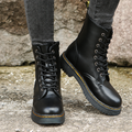Winter Boots Lace Up Ankle Style for Women with Rubber Outsole and Daily Comfort