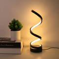 Table Lamp Spiral Design LED Desk Light with 3 Adjustable Colour Modes for Shelf