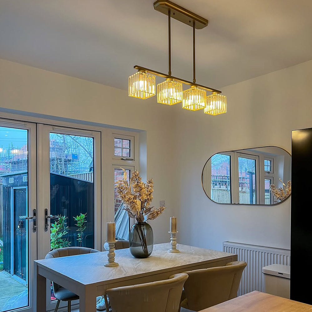 Ceiling Light Multi Head Glass Pendant for Kitchen Island and Dining Room in Nordic Style
