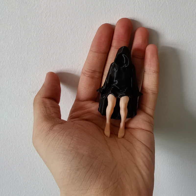 Halloween Decorations Masked Woman Statue Sculpted Desktop Ornament for Mantels and Entryways