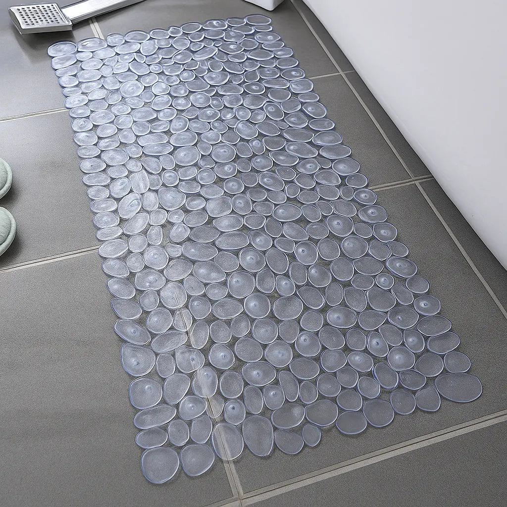 Bath Mats for Bathroom Non Slip Shower Mat with Natural Pebble Surface and Drainage