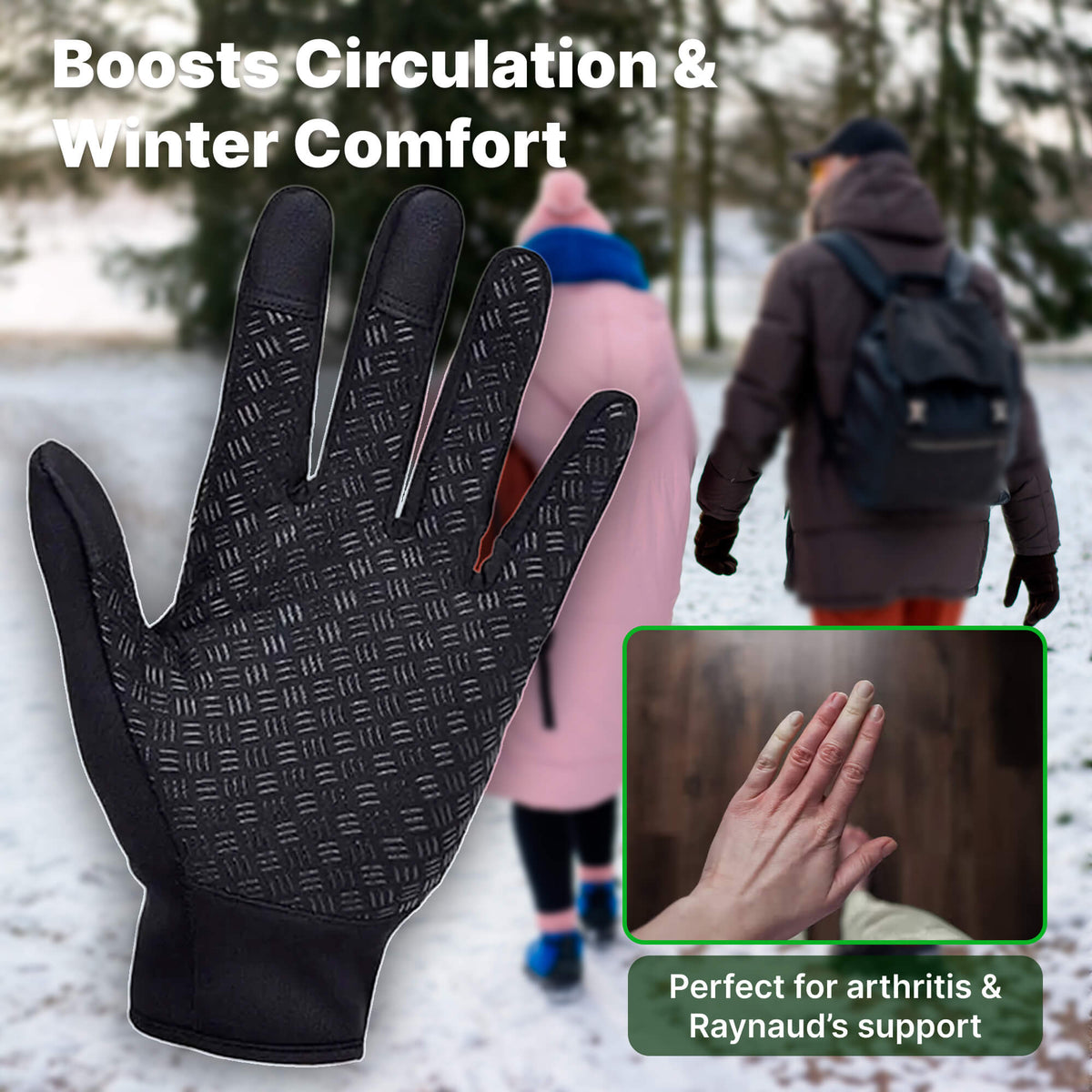 Thermal Gloves Windproof Winter Wear for Outdoor Use with Warm Insulated Lining
