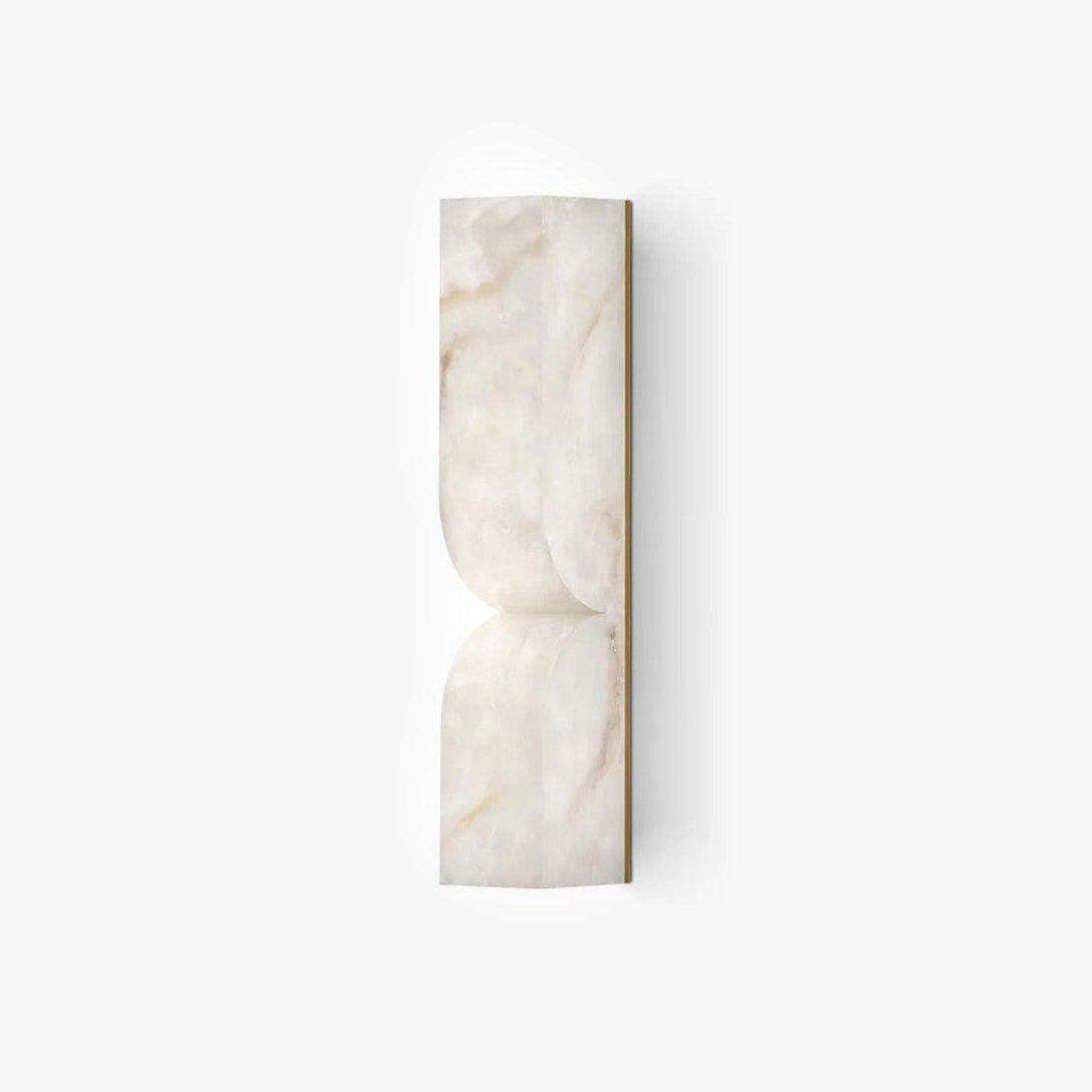 Wall Light Dimmable Sconce in Alabaster Finish with Soft LED Glow for Hallway