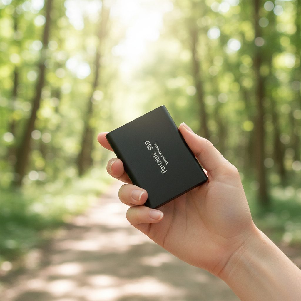 2TB SSD External Portable Drive with Fast Transfer and Compact Metal Housing
