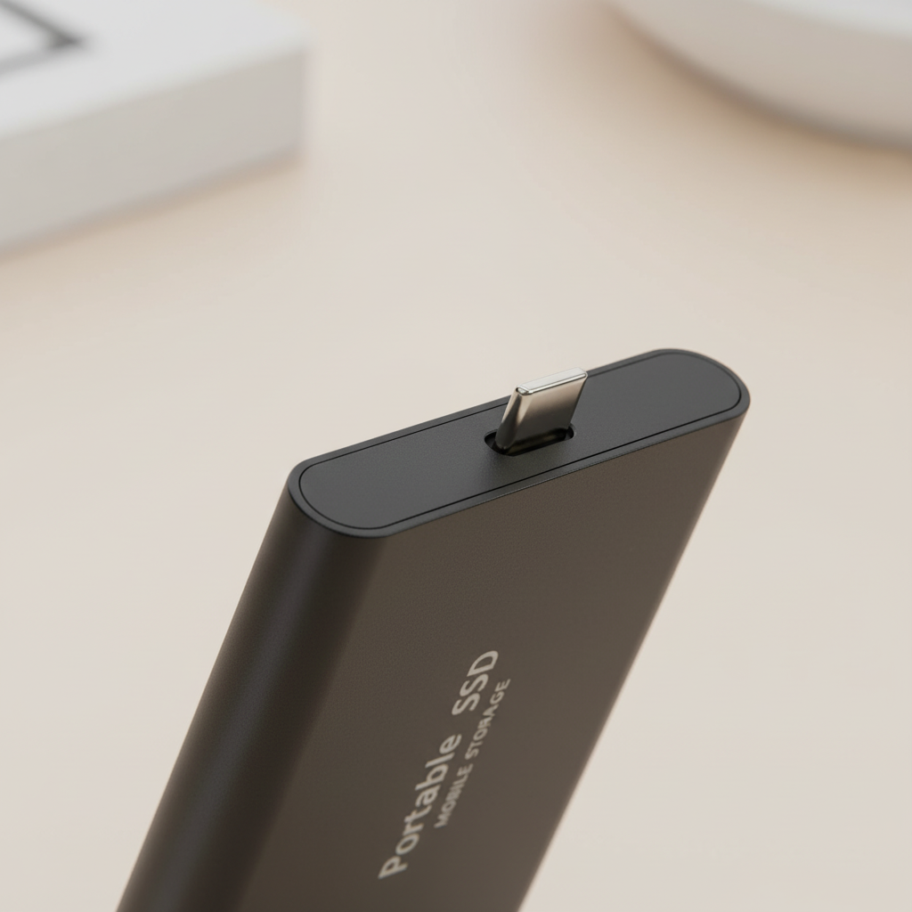 2TB SSD External Portable Drive with Fast Transfer and Compact Metal Housing