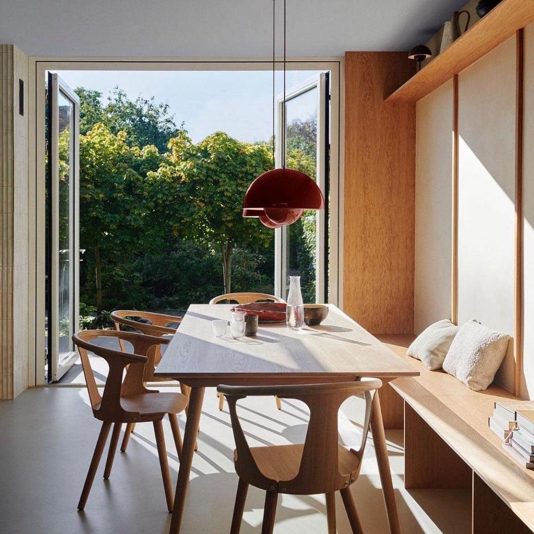Light Fixture Geometric Aluminium Pendant with Adjustable Height for Modern Kitchen