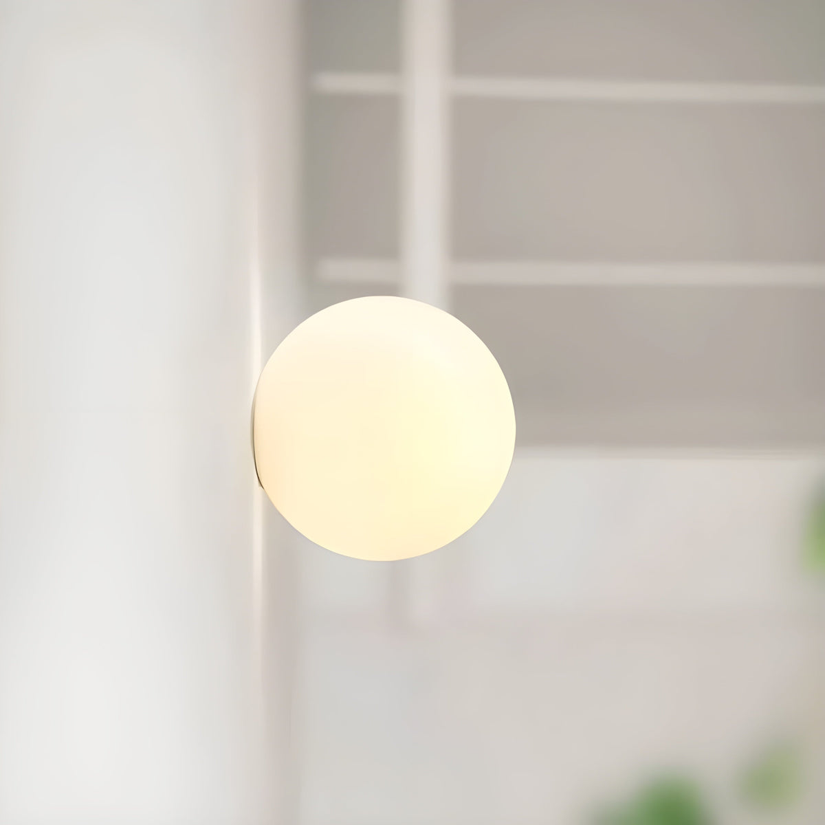 Wall Light Modern Frosted Glass Globe Lamp for Bedroom Living Room and Hallway