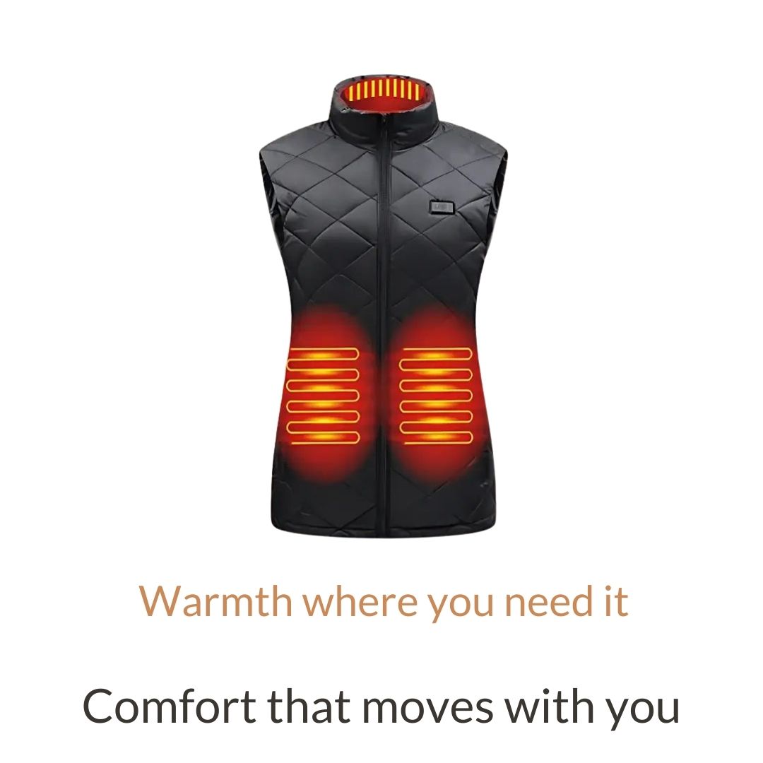 Heated Vest Lightweight Electric Gilet for Women with Adjustable Heat Levels