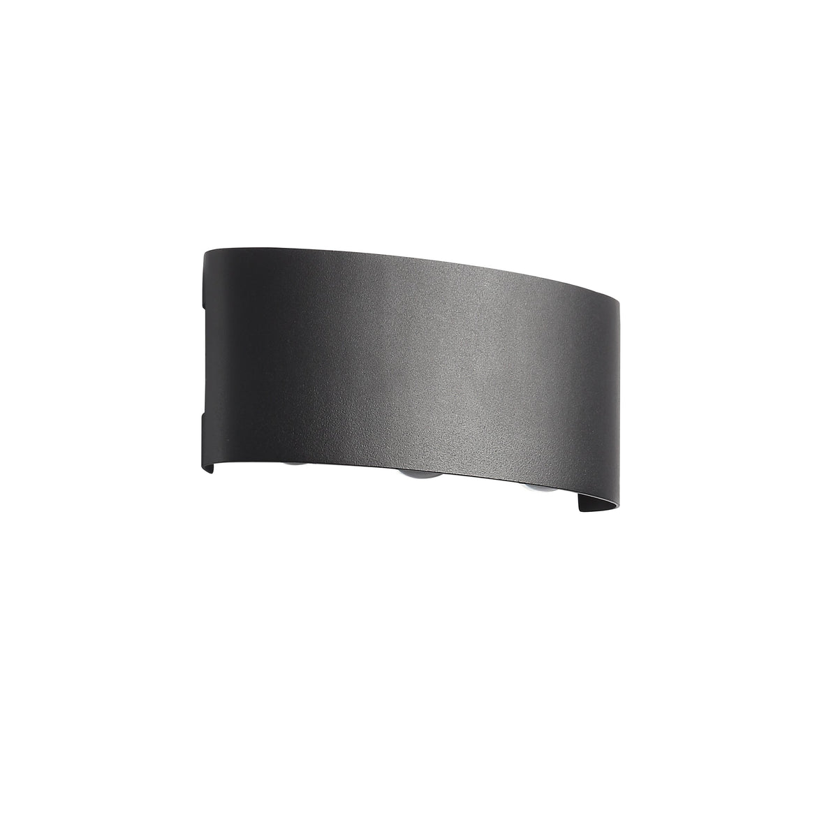 Wall Light Up Down LED Outdoor Lamp in Sandblasted Black Aluminium 3000K Warm