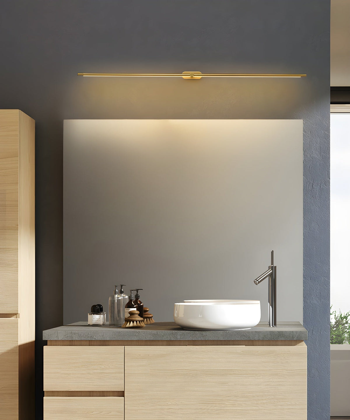 Wall Light Linear Slim Lamp with Minimalist Bar Design for Bathroom and Bedroom