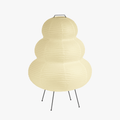 Floor Lamp Handcrafted Japanese Rice Paper Shade with Soft Ambient Glow for Living Room
