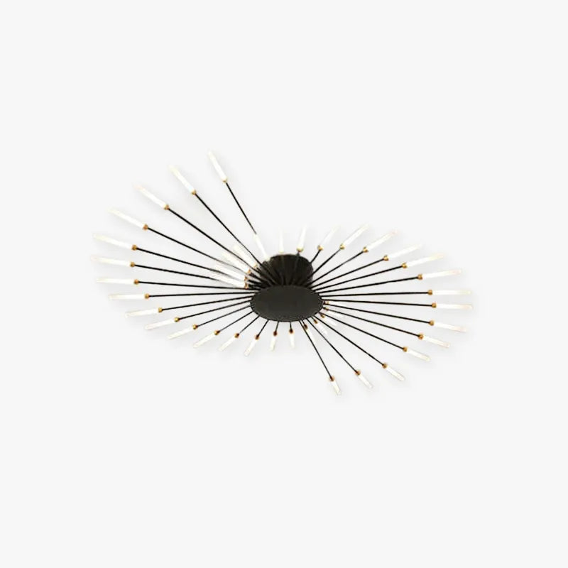 Ceiling Light Flush Mount LED with Linear Spiral Burst Design for Living Room