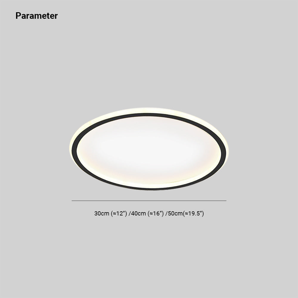 Ceiling Light Flush Mount Round LED for Living Room and Bedroom with Modern Slim Profile