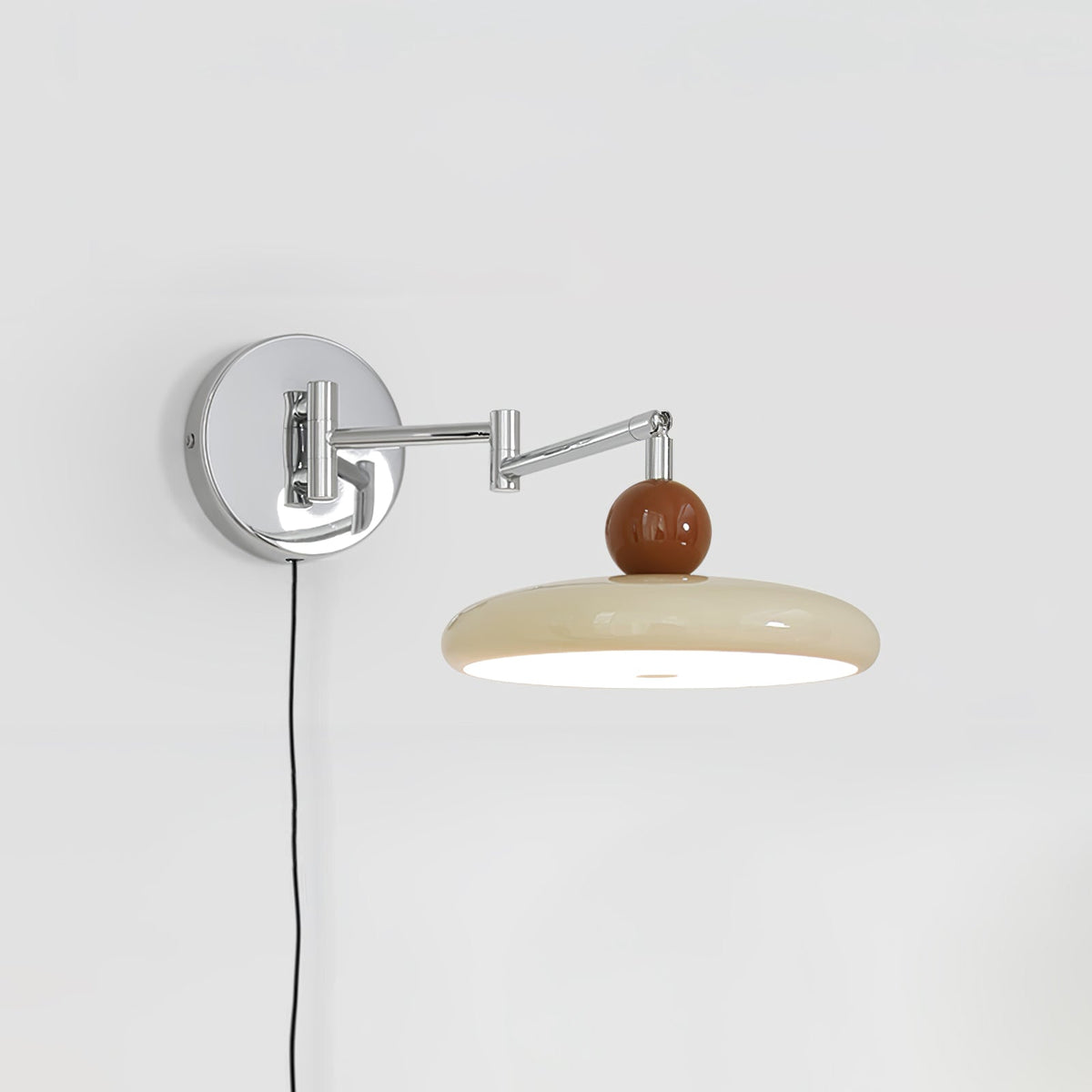 Wall Light Round Disk Sconce with Integrated LED for Indoor Bedroom and Hallway