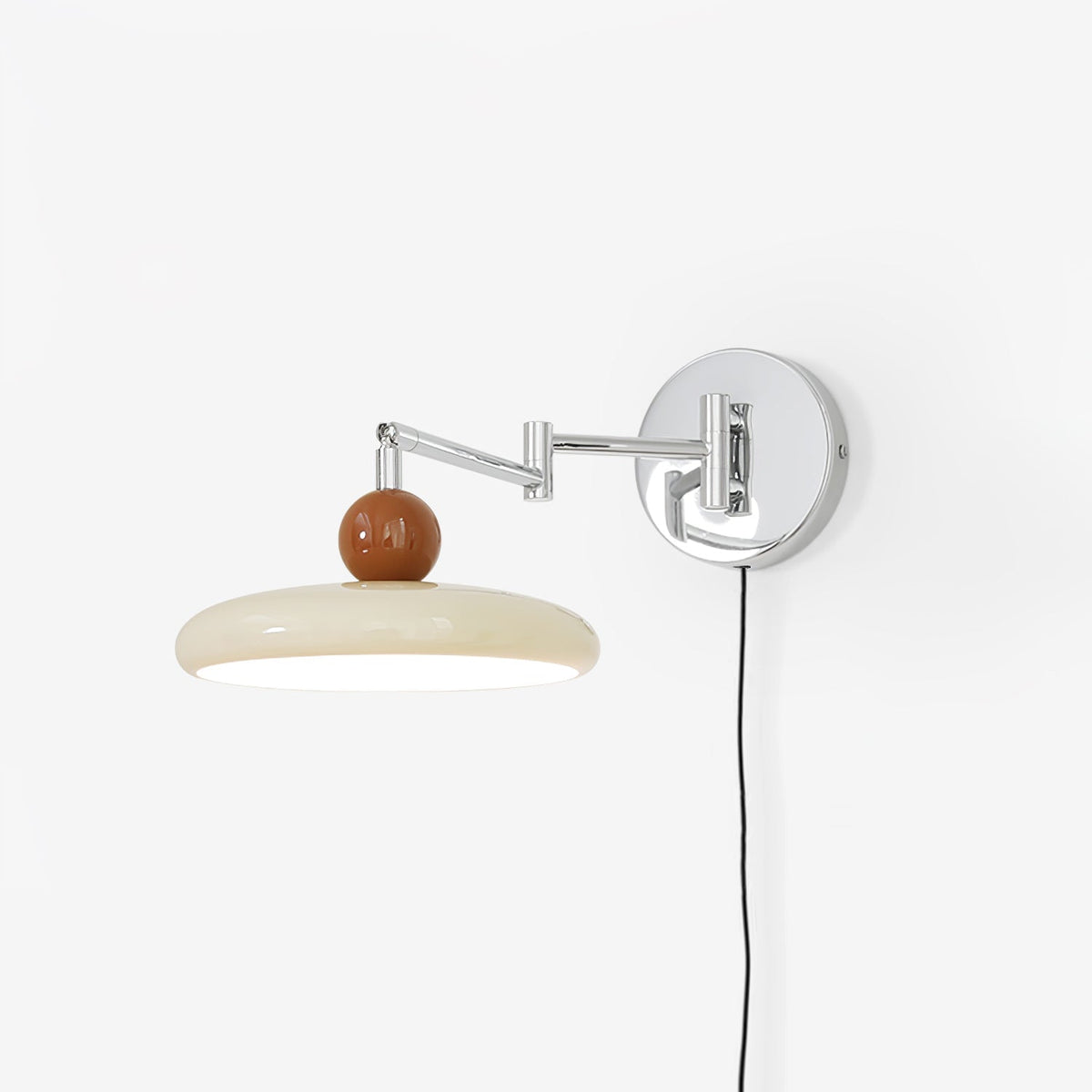 Wall Light Round Disk Sconce with Integrated LED for Indoor Bedroom and Hallway