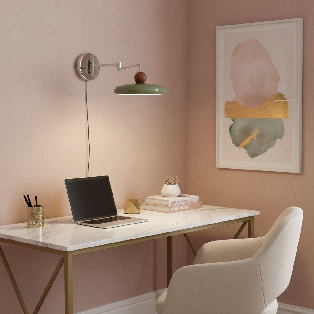 Wall Light Round Disk Sconce with Integrated LED for Indoor Bedroom and Hallway
