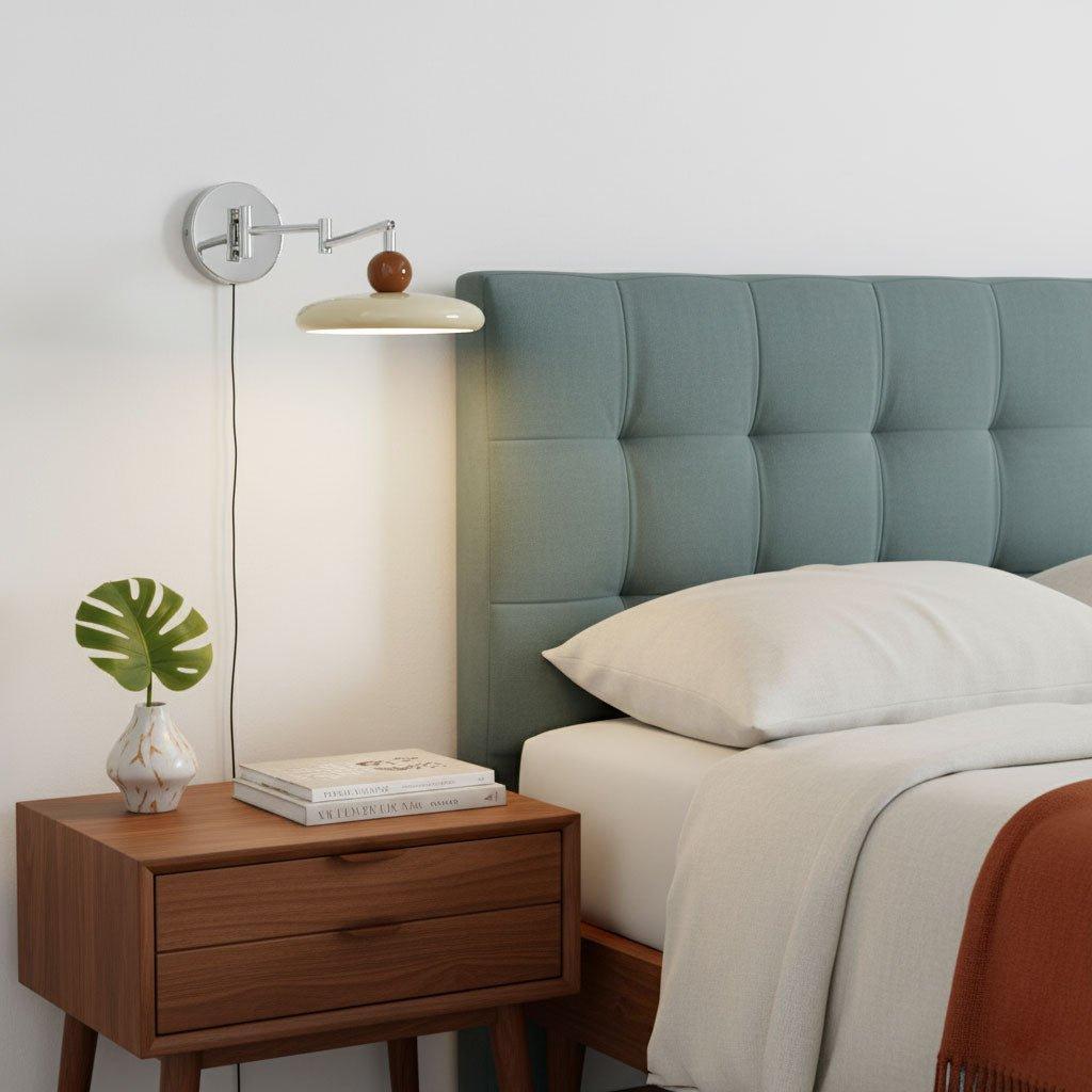 Wall Light Round Disk Sconce with Integrated LED for Indoor Bedroom and Hallway