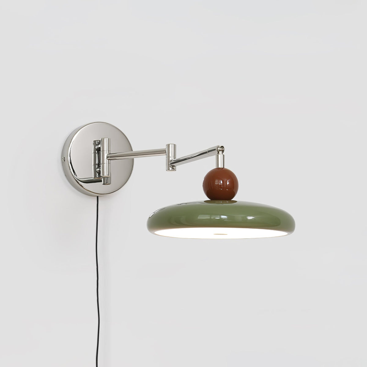 Wall Light Round Disk Sconce with Integrated LED for Indoor Bedroom and Hallway