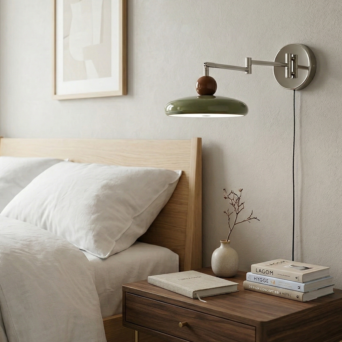 Wall Light Round Disk Sconce with Integrated LED for Indoor Bedroom and Hallway