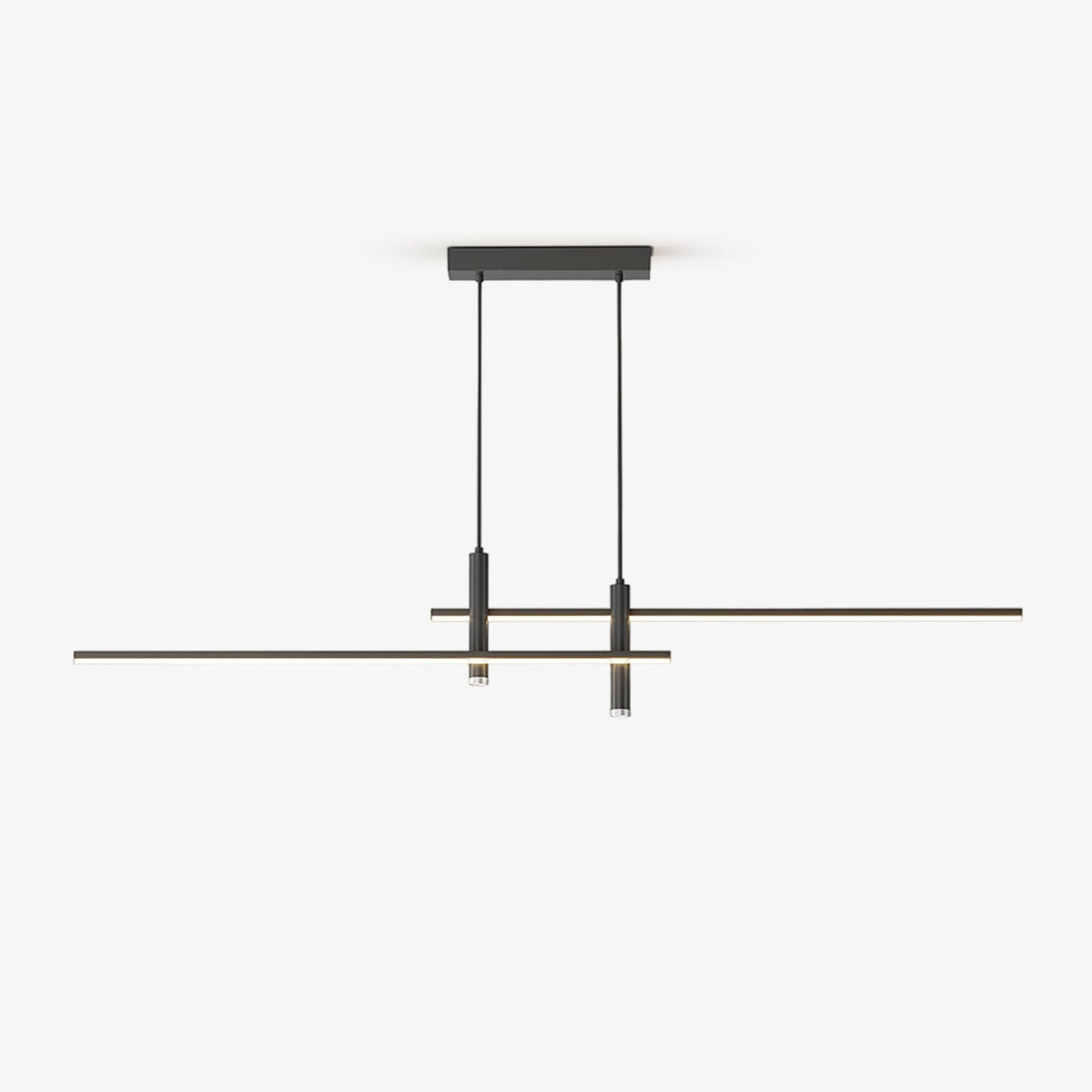 Ceiling Light Pendant Linear Metal with Dimmable Warm LED for Dining Room and Kitchen