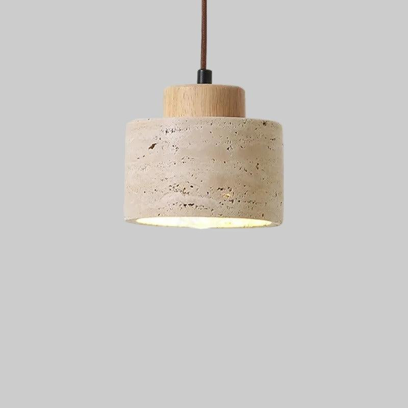 Ceiling Light Travertine Pendant Natural Stone Shade for Kitchen and Bedroom