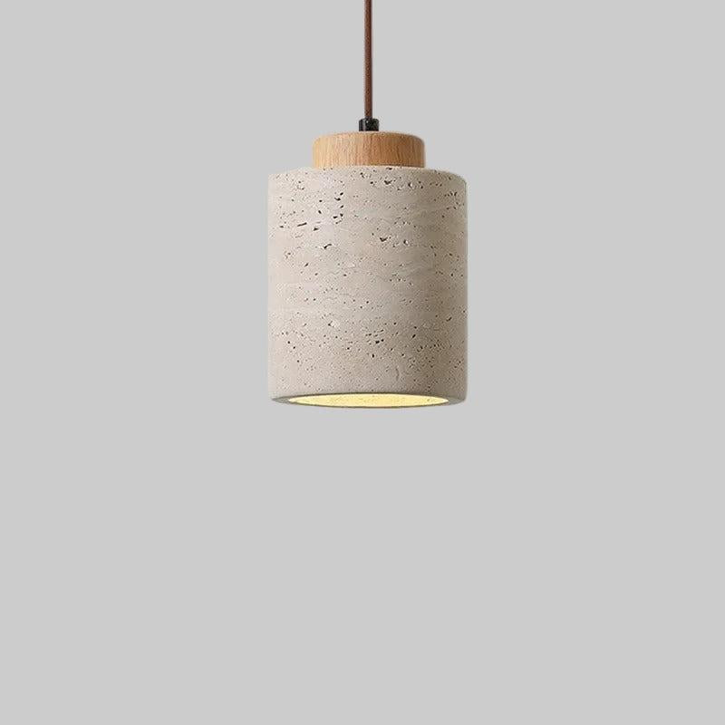Ceiling Light Travertine Pendant Natural Stone Shade for Kitchen and Bedroom