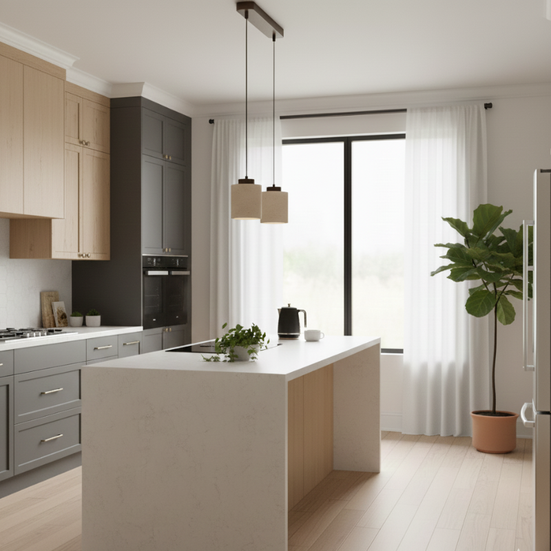 Ceiling Light Travertine Pendant Natural Stone Shade for Kitchen and Bedroom