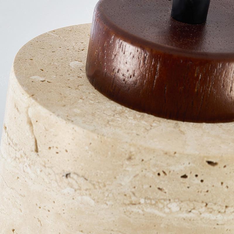 Ceiling Light Travertine Pendant Natural Stone Shade for Kitchen and Bedroom