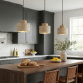 Ceiling Light Travertine Pendant Natural Stone Shade for Kitchen and Bedroom