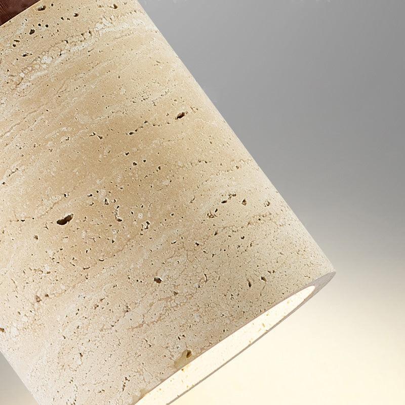 Ceiling Light Travertine Pendant Natural Stone Shade for Kitchen and Bedroom