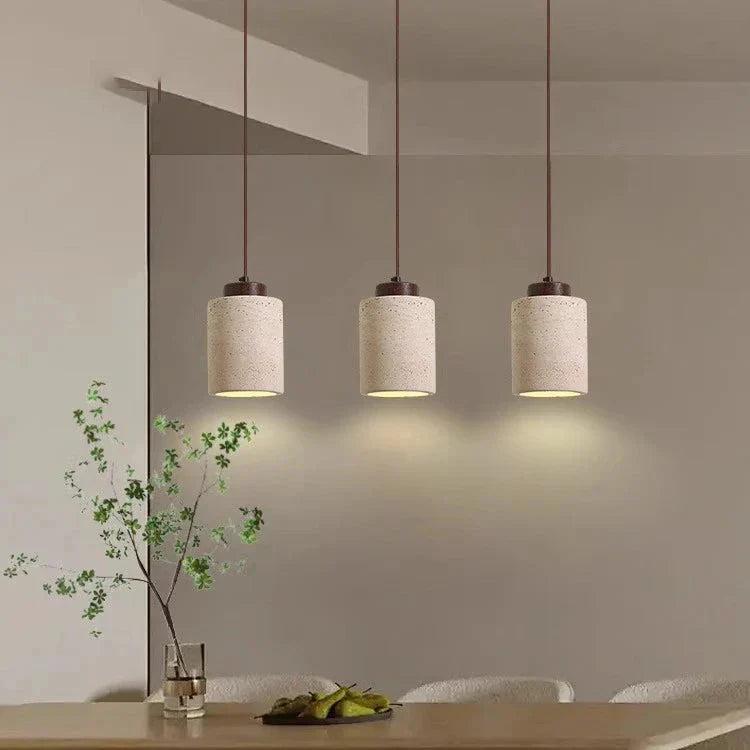 Ceiling Light Travertine Pendant Natural Stone Shade for Kitchen and Bedroom