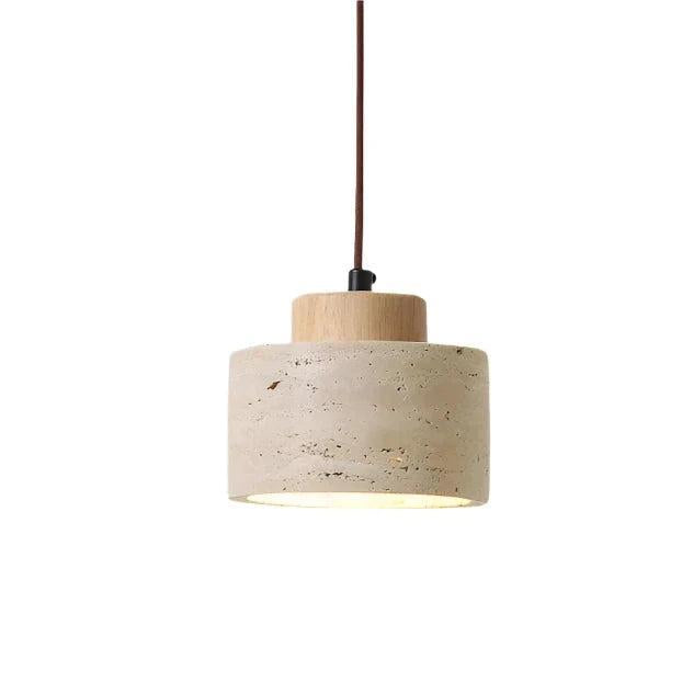 Ceiling Light Travertine Pendant Natural Stone Shade for Kitchen and Bedroom