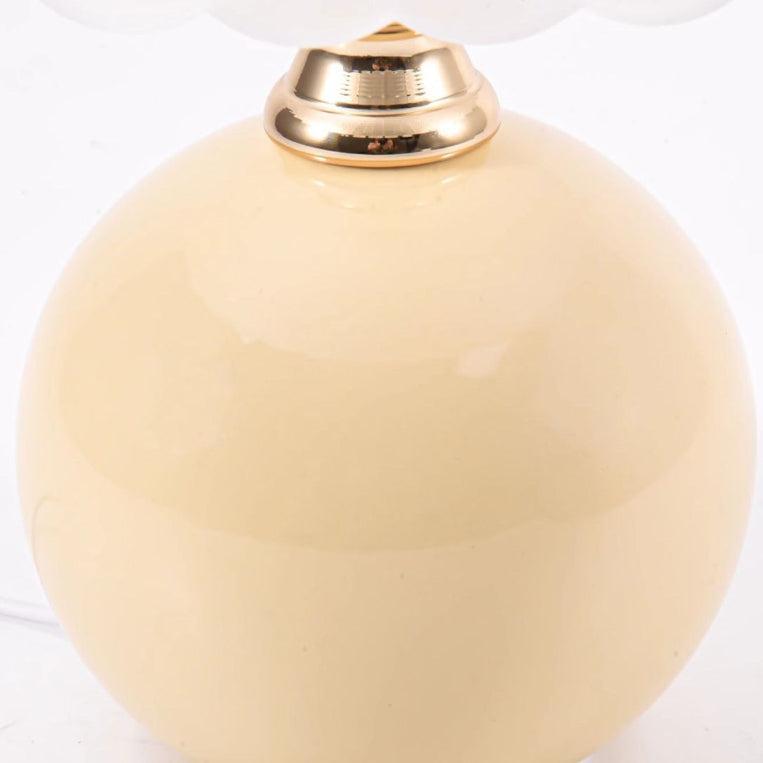 Lamps for Table Nordic Half Dome Bedside Light with Ceramic Base and Glass Shade
