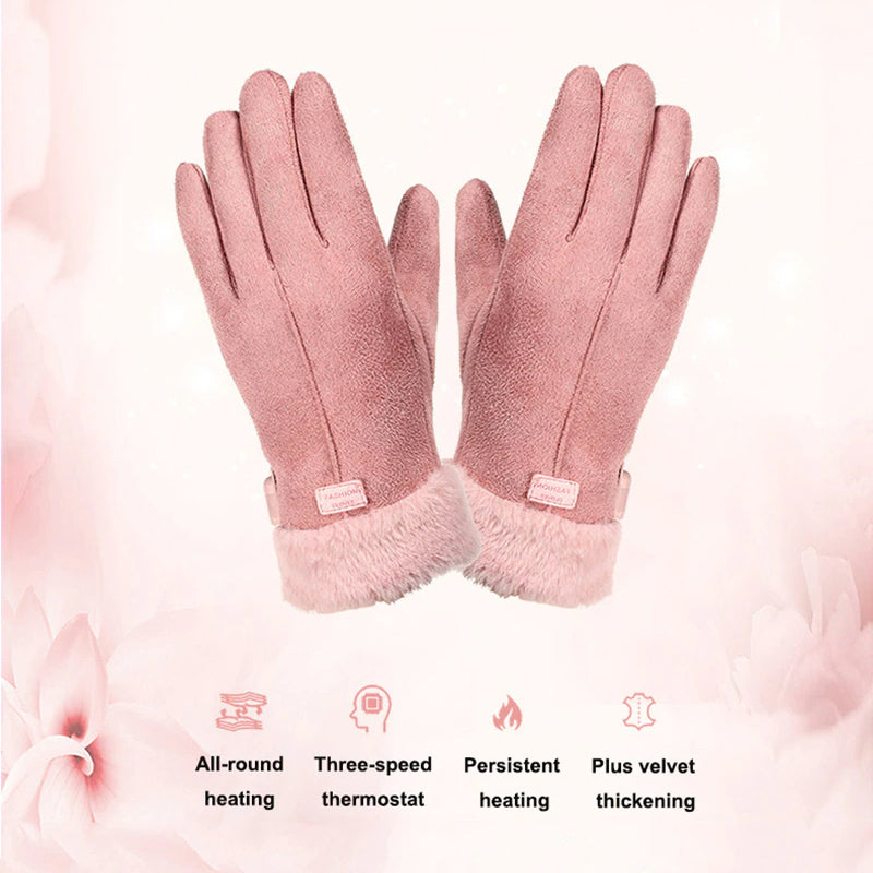 Heated Gloves Rechargeable for Women with Fast Warm Up and Adjustable Heat Settings