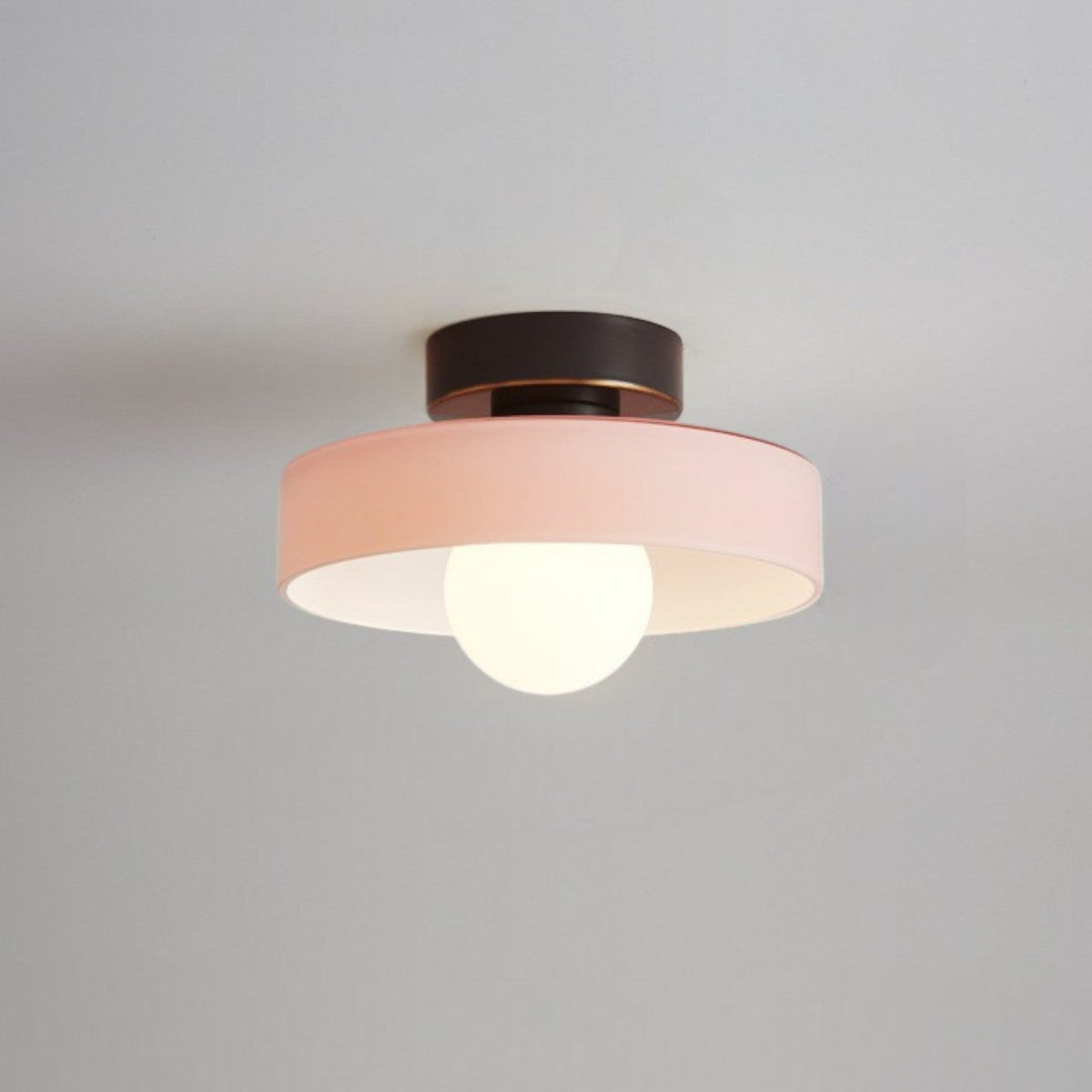 Ceiling Light Glass Pendant with Round Shade in Bauhaus Design for Living Room