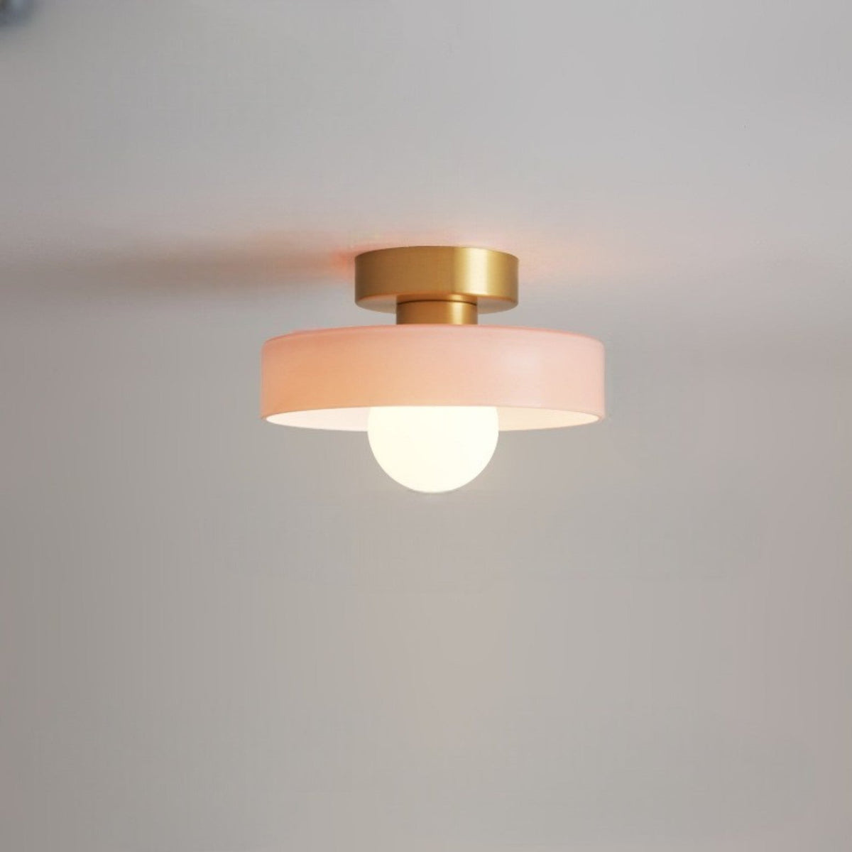 Ceiling Light Glass Pendant with Round Shade in Bauhaus Design for Living Room