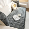 Sofa Couch Cover Plush with Pleated Edges and Thick Soft Pile for Living Room