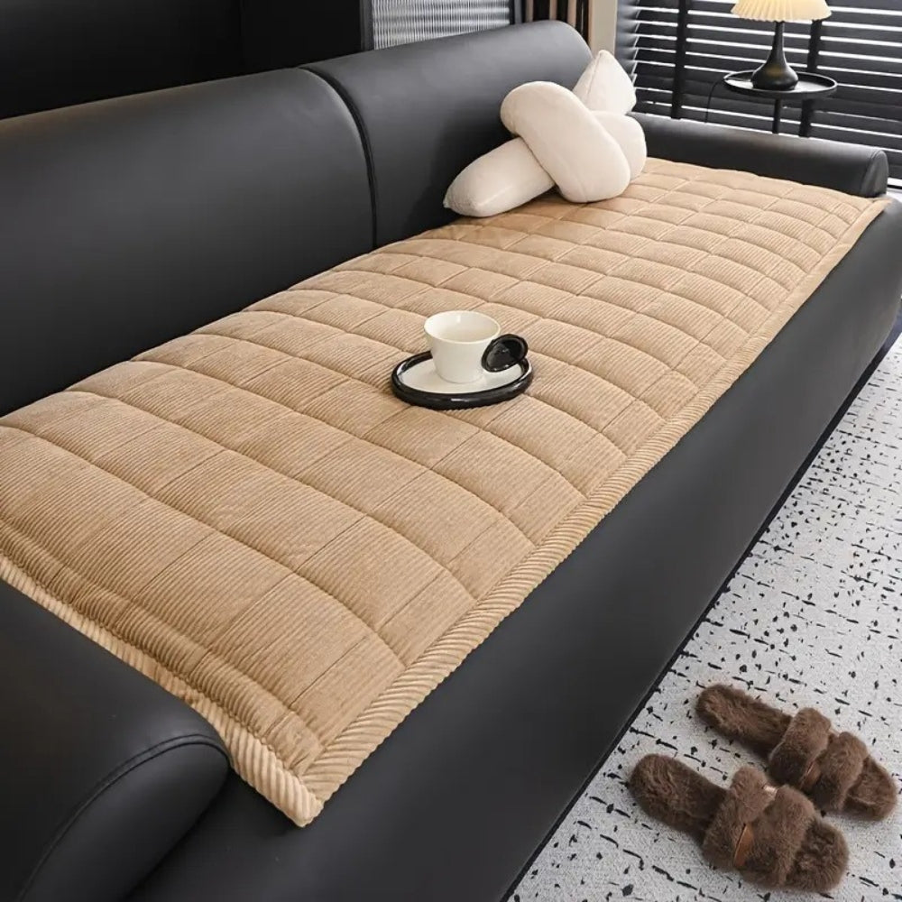Sofa Couch Cover Quilted Mat Protector for Living Room Seat Backrest and Armrest