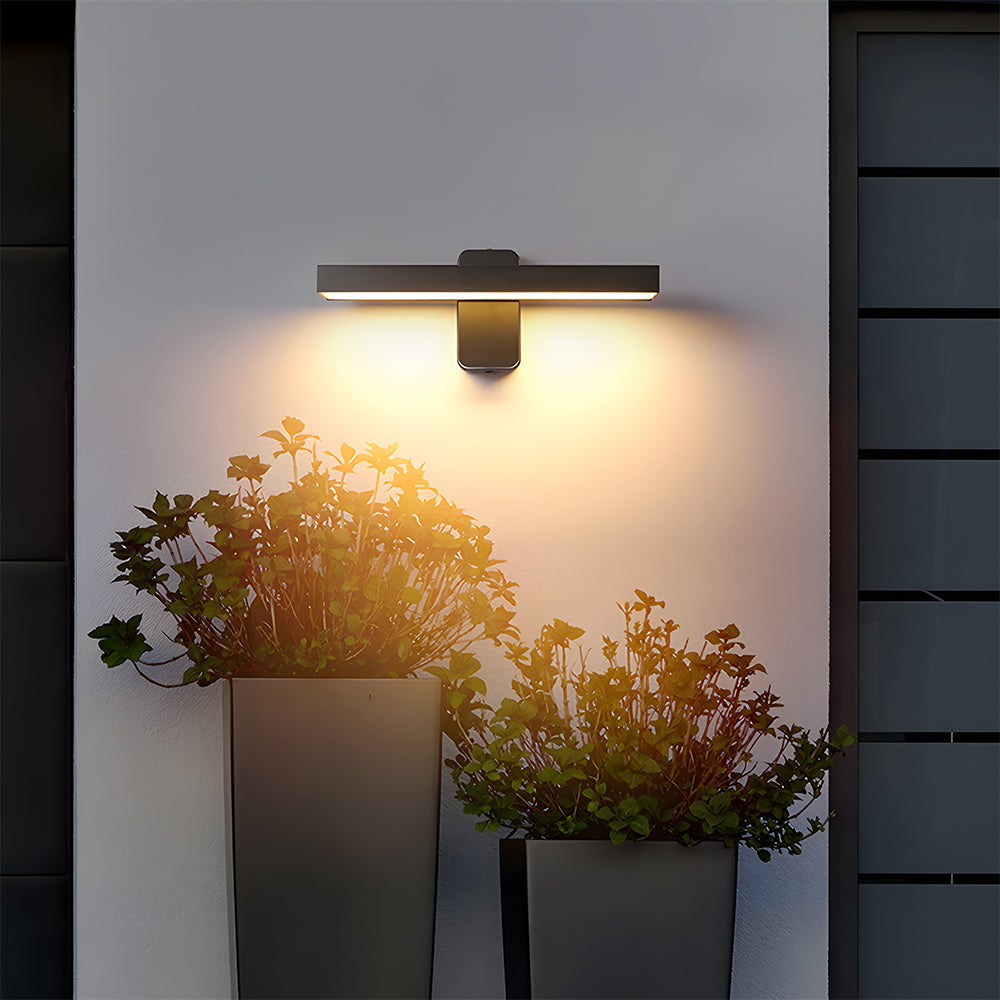 Wall Light Outdoor IP65 Hardwired Aluminium Lamp with Warm White LED and Motion Sensor