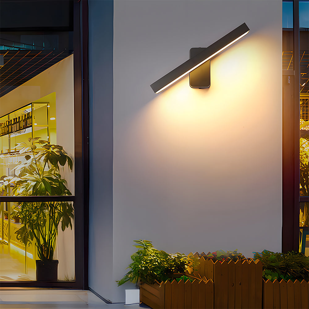 Wall Light Outdoor IP65 Hardwired Aluminium Lamp with Warm White LED and Motion Sensor