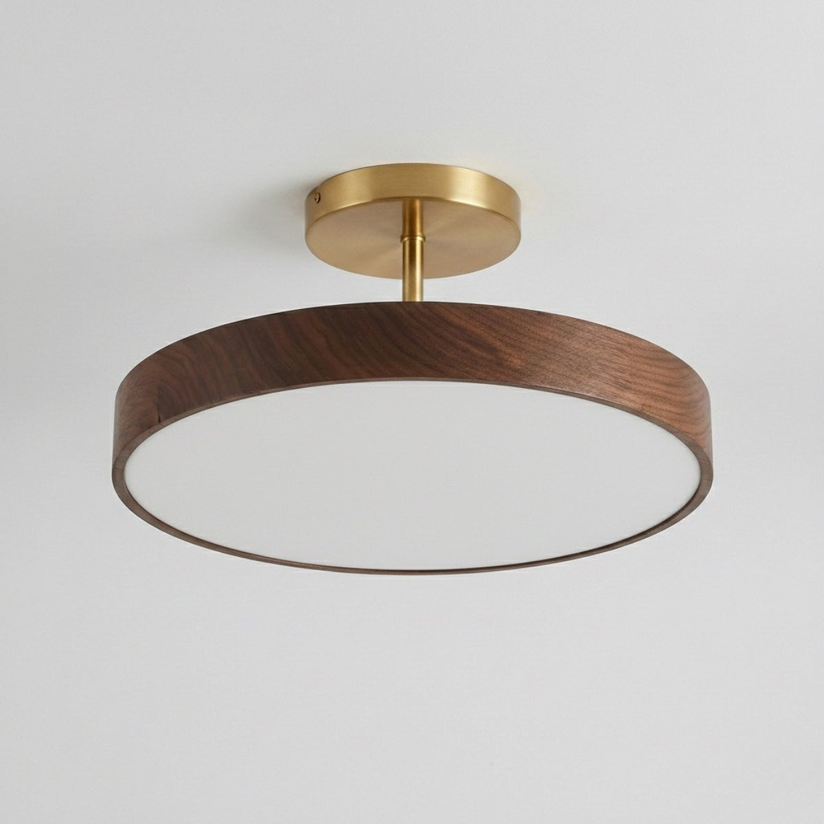 Ceiling Light Round Japanese Minimalist Drum Shade in Wood for Living Room