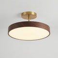 Ceiling Light Round Japanese Minimalist Drum Shade in Wood for Living Room