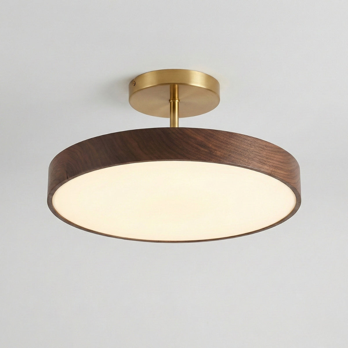 Ceiling Light Round Japanese Minimalist Drum Shade in Wood for Living Room
