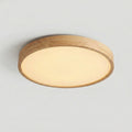 Ceiling Light Round Scandinavian Wood Flush Mount with 3 Colour Modes
